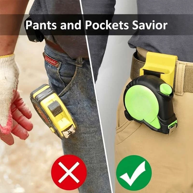 Portable Tool Belt Clip Holder For Drill Tape Measure Nail Fits Up To 2 Inch Cordless Impact Drill Hanging Pocket Accessory