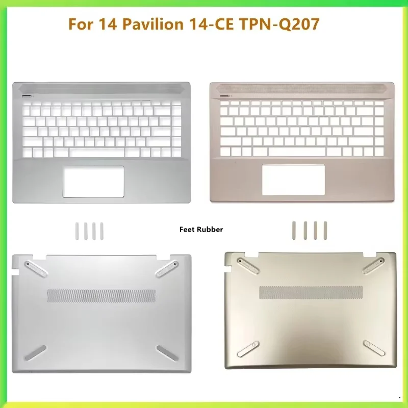 

New Laptop Top Case Palmrest Upper Housing Bottom Cover Case For Hp 14 Pavilion 14-CE TPN-Q207 shell