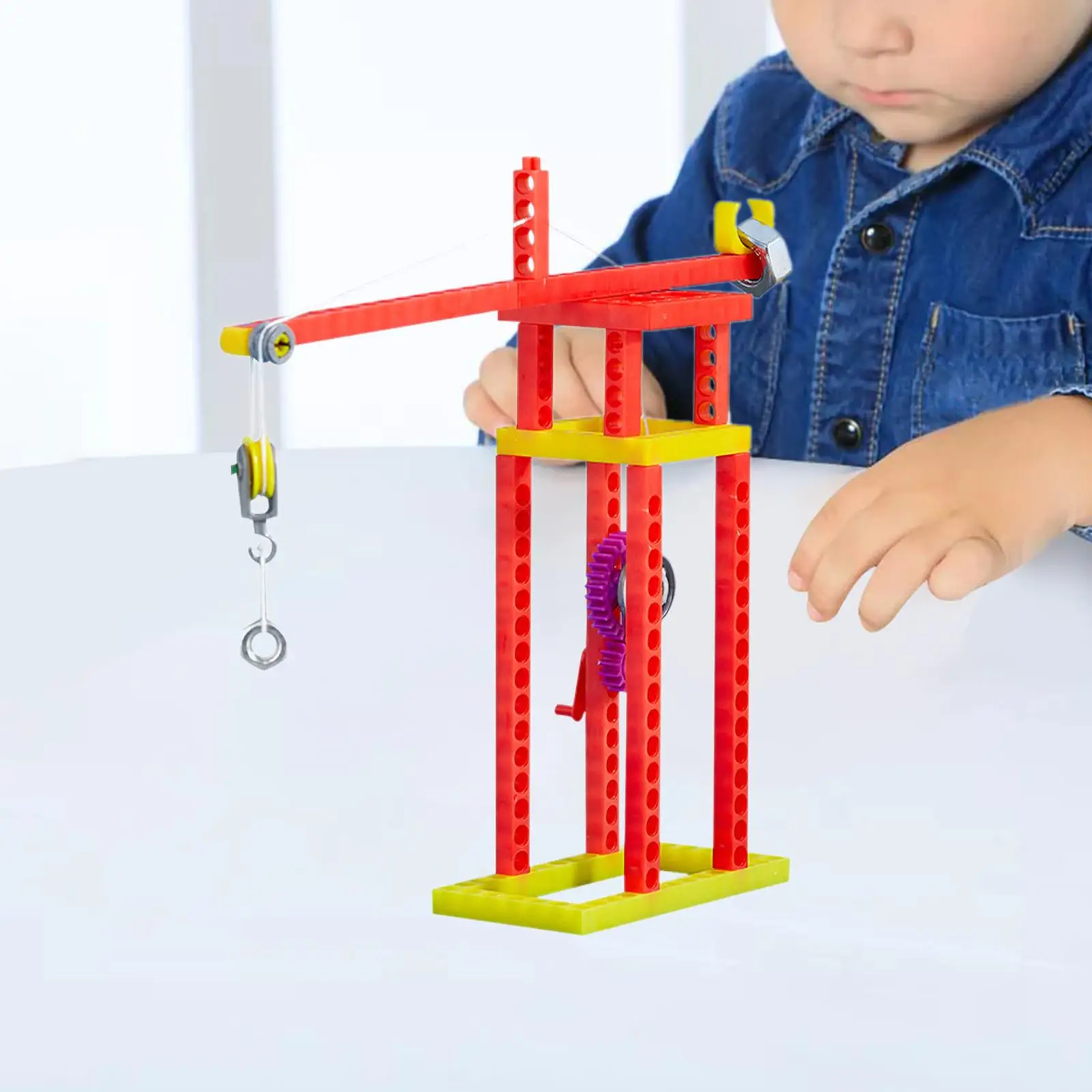 Tower Crane Toy Collectible Science Project Model Kit for Kids Toddlers Boys