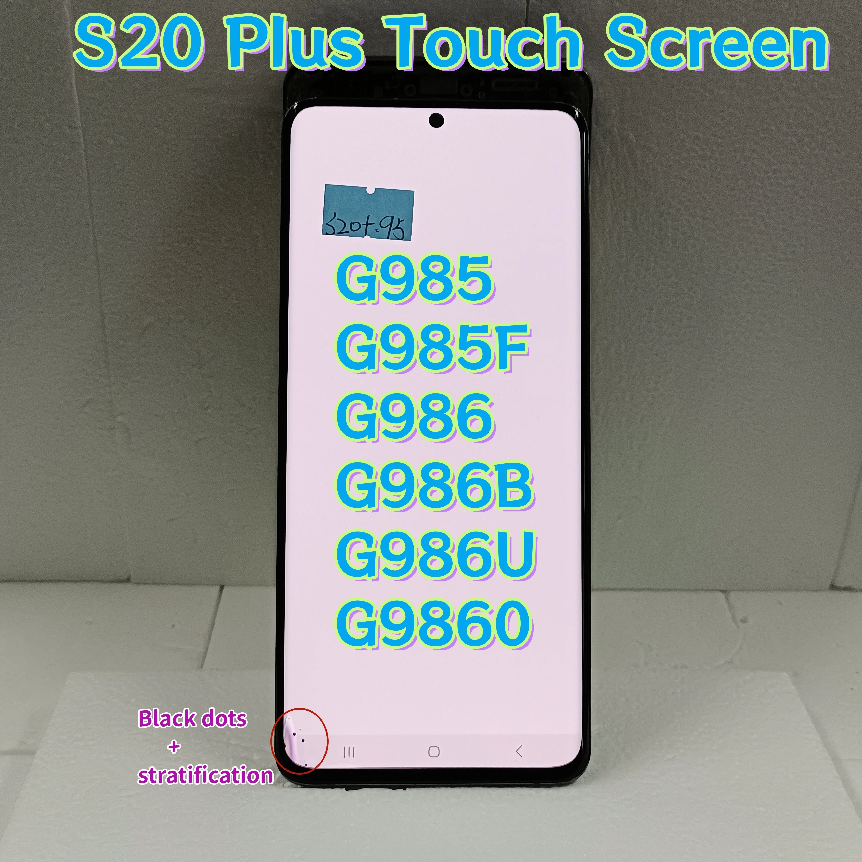 

6.7" S20+ AMOLED Screen For Samsung Galaxy S20 Plus G985F G986U G986B G9860 LCD Display Touch Screen Digitizer Assembly Replace