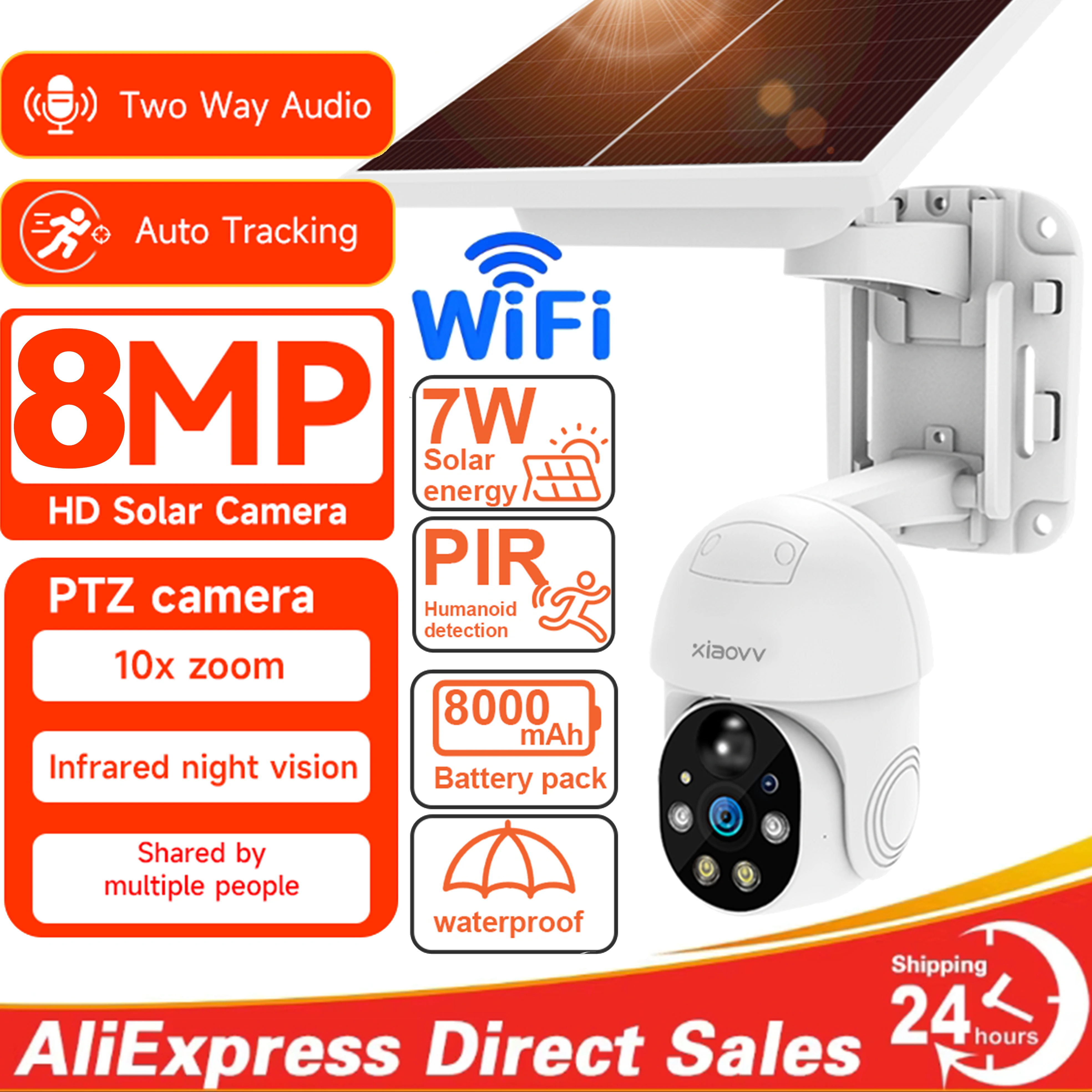 8MP 4K gimbal 4G camera dual lens wireless outdoor monitoring camera AI human detection security IP automatic tracking camera