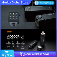 Godox AD200ProII AD200Pro II TTL 2.4G Wireless Camera Pocket Flash compatible with X3 trigger for Nikon Canon Sony Fuji Olympu