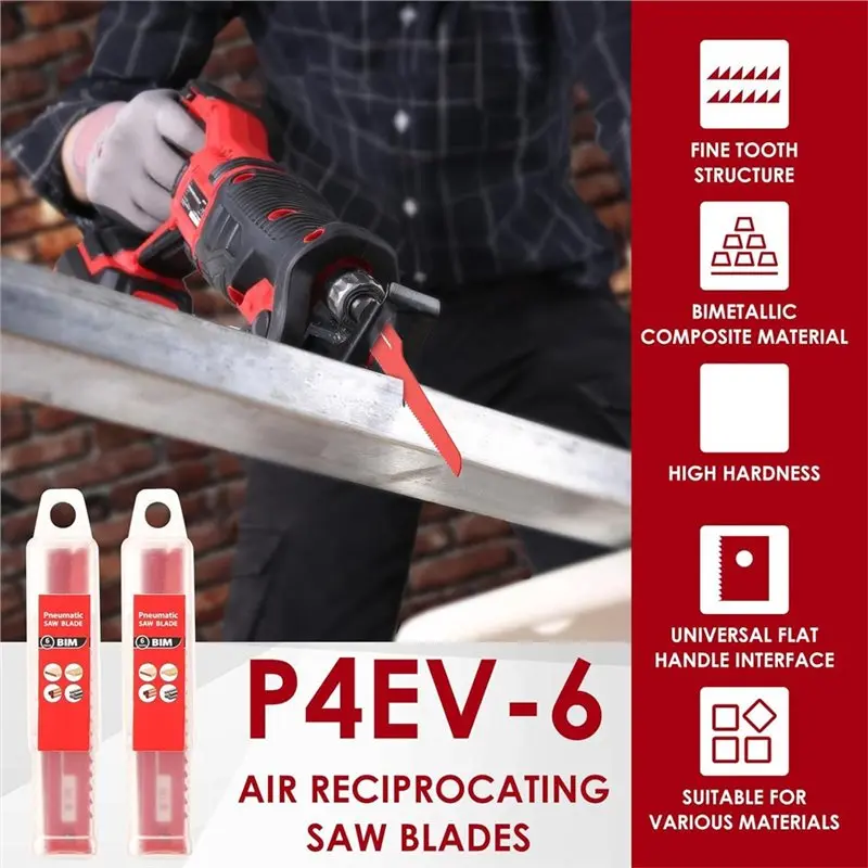 ใบเลื่อยลม ABLK 12 ชิ้น, ใบเลื่อยโลหะผสม 18TPI สำหรับเลื่อยลม, สำหรับก้านขนาดมาตรฐาน 1/2 นิ้ว