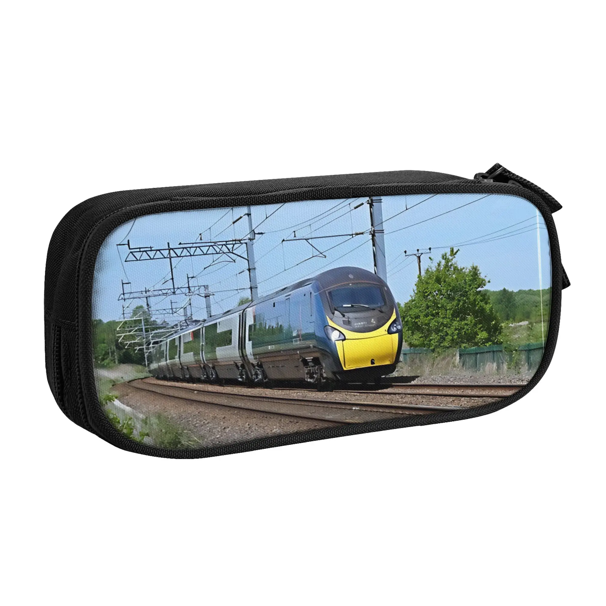 Fashion High Speed Rail Train Pencil Cases  Pencil Pouch Pen for Girl Boy Large Storage Pencil Bags Office Zipper Stationery