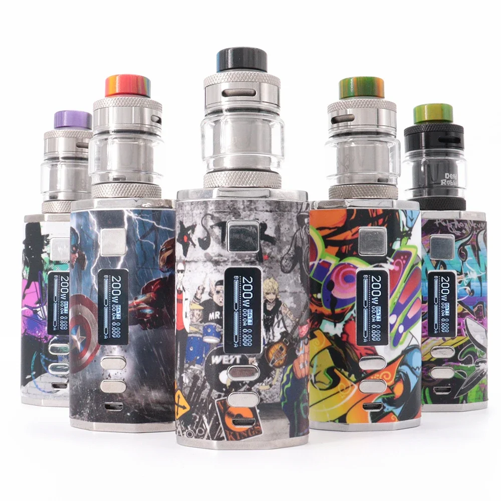 

200W E-cigaretts Vape Box Mod Vaper Kit Electronic Cigarette 4400mah Battery OLED Screen 5.0ml Dead Rabbit RTA Dual Coils Vapor