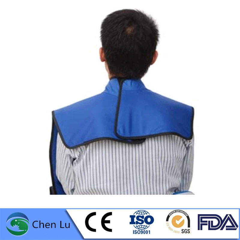 Professional 0.35mmPb/0.5mmPb Standard Lead Rubber Apron, X-ray Gamma Ray Radiation Protection High Collar Apron for Dental  Use