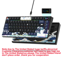 Womier S-K80 75% Keyboard with Color OLED Display Mechanical Gaming Keyboard Hot Swap Keyboard Gasket Mount RGB Custom Keyboard