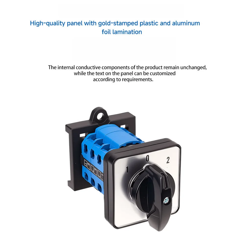 3 Position Switch Changeover Switch 20A Rated Current 4 Sections Design Flame-retardant Shell For Demanding Environments