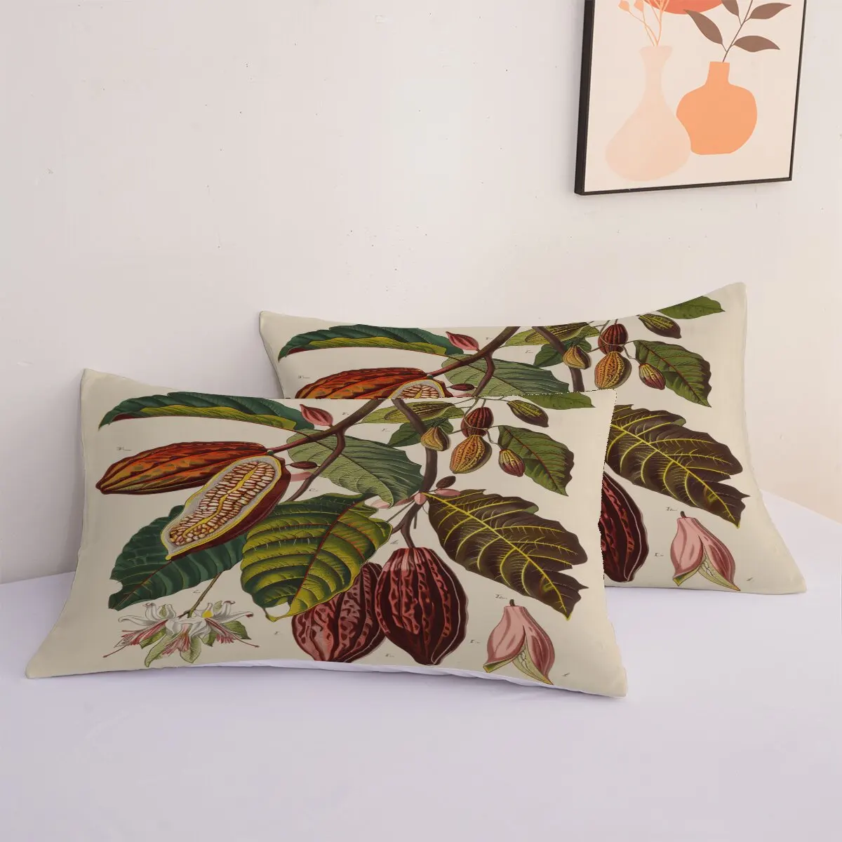 Cocoa fruit  Down comforter set large size  cocoa beans  Room decoration bedding set