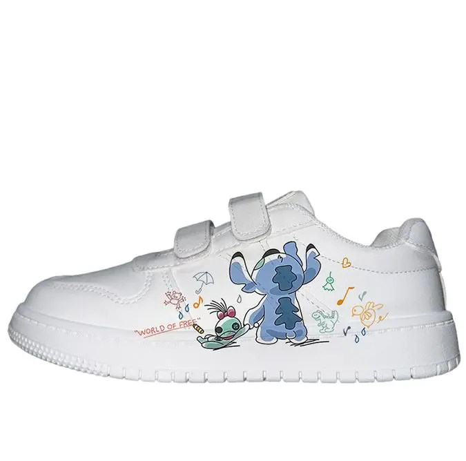 Kawaii Stitch Sport Shoes Cute Angel Couple Tennis Shoes Anime Kids Stitch Basket Shoes Disney Casual Sneakers Size 26-44