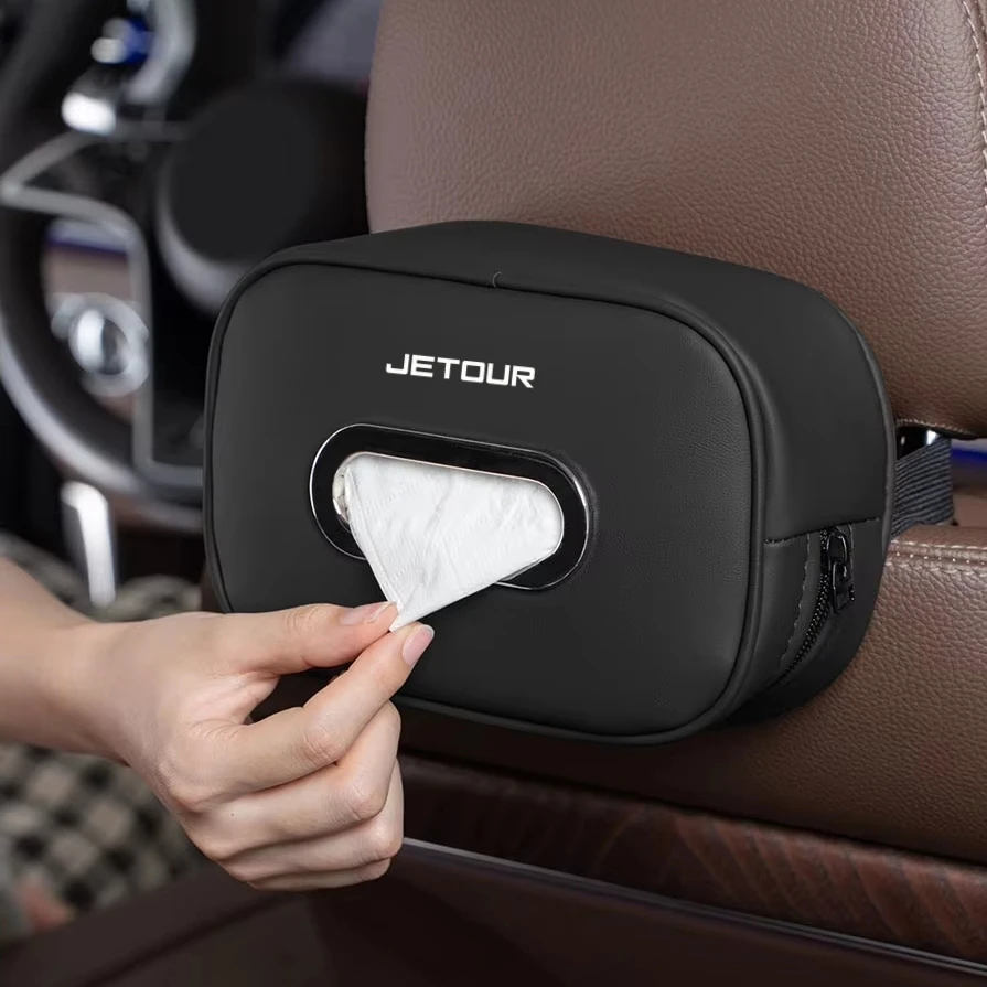 Car Seat Tissue Box Car Headrest Tissue Holder Seat Back Tissue Case For Jetour T2 X70 X70 Plus T1 X90 Dashing G700 X95