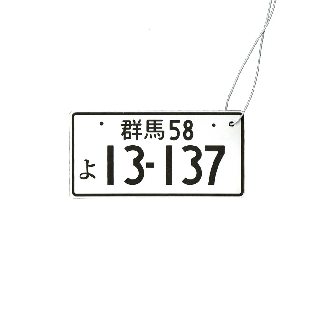 Newest JDM Car Air Freshener Perfume Rearview Mirror Pendant Ornament Hanging Modification License Plates Car Accessories