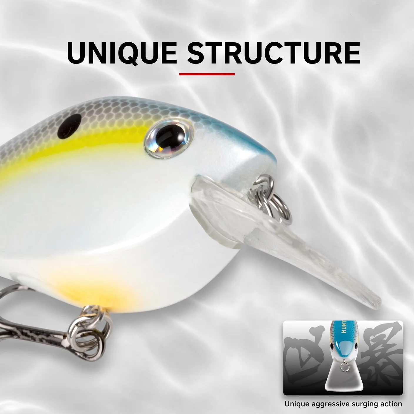 Hunthouse Squarebill Crankbait 65mm 16,5g Schwimm Angeln Locken Kurbel Köder Harte Köder Für Bass Hecht Angeln Süßwasser LW902 – Detail 7