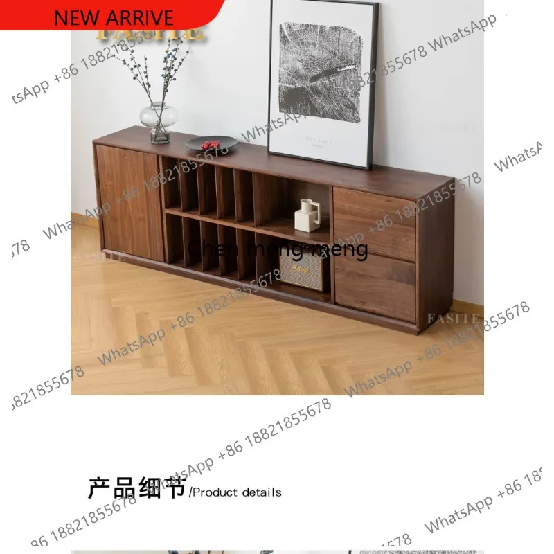 N178 Nordic solid wood TV storage cabinet, modern and simple multifunctional bookshelf, wooden dining room side cabinet combinat