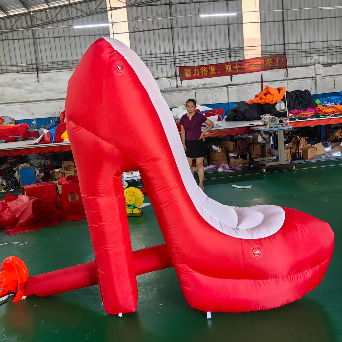 

Red Sexy Lady Shoe air Model, Inflatable Red High Heel Shoe Red Lifelike Inflatable High Heel,wedding Party Stage Music Festival