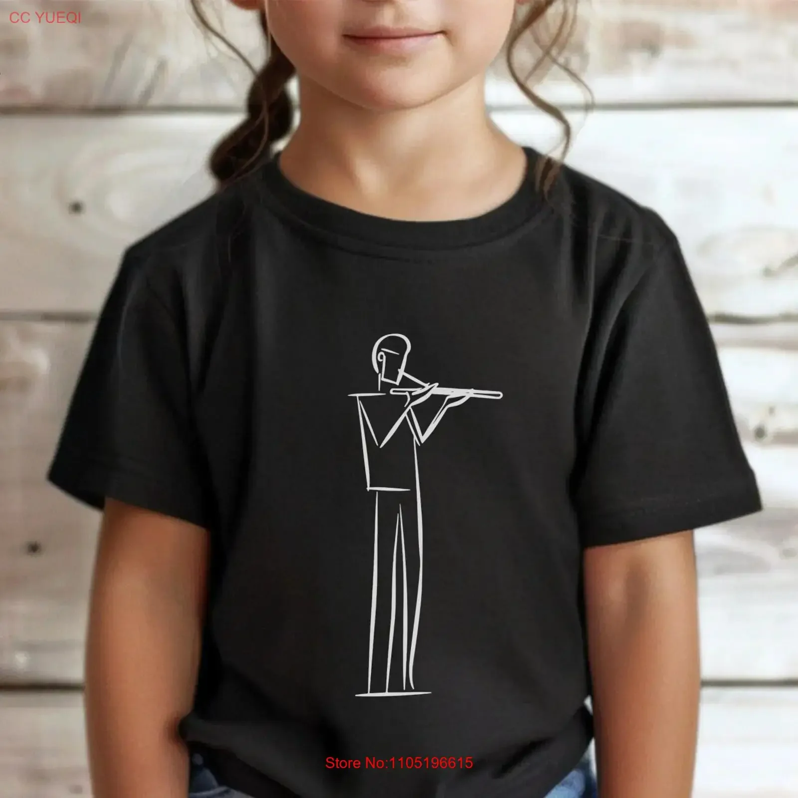 Flute Player T Shirt Minimalist Design Musician Music Lover Simple Art Line Unique Performance Band vintage Washed Breathable