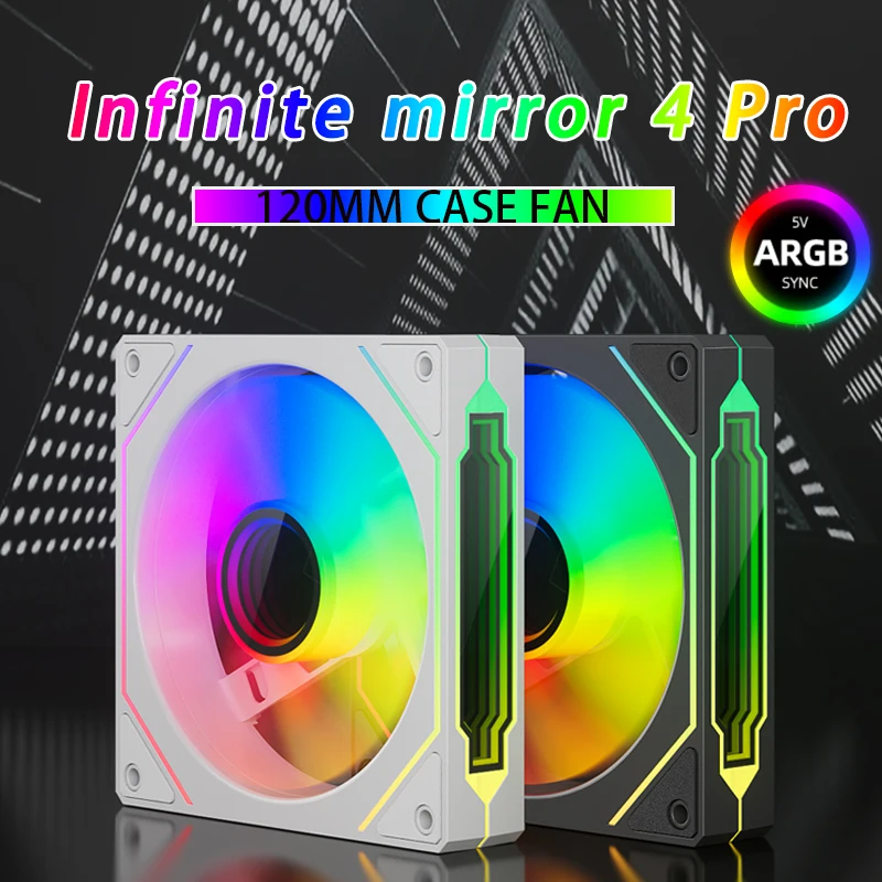 

PRISM 4 PRO Fan 120mm PC Case Fan 5V3PIN ARGB 4PIN PWM 2000RPM Lighting Synchronization Desktop Chassis Cooling Silent Fan