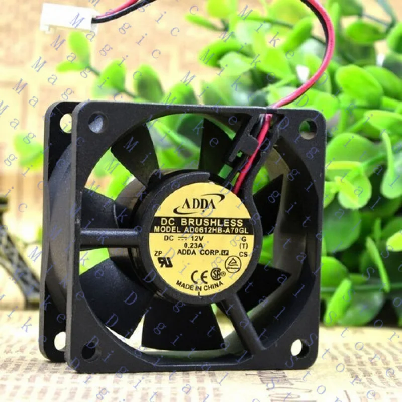 UU  FOR ADDA 6CM 6025 12V 0.23A AD0612HB-A70GL 2-Wire Double Ball Cooling Fan