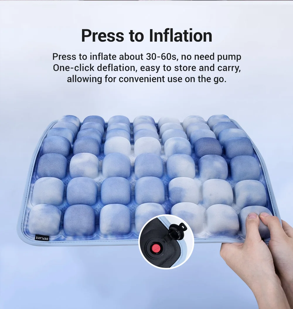 1pc 3D Ergonomic Chair Cushion For Long Sitting, Office Chair Car Seat Cushion, Adjustable Inflatable Cushion
