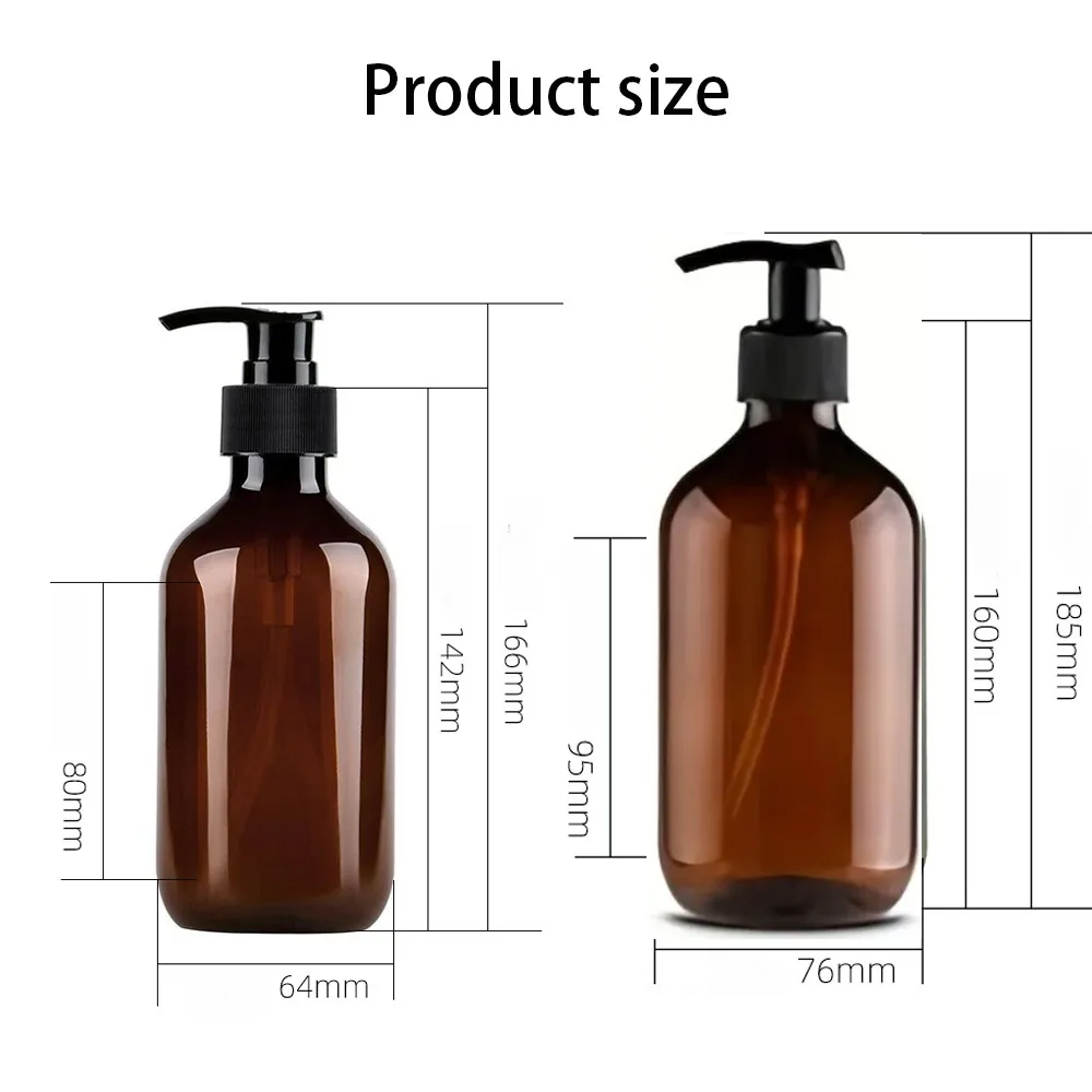 4PCS 300ML 500ML Portable Empty Refillable Pump Shampoo Dispenser Bottle Hand Soap Dispenser Lotion Container for Liquid Soap