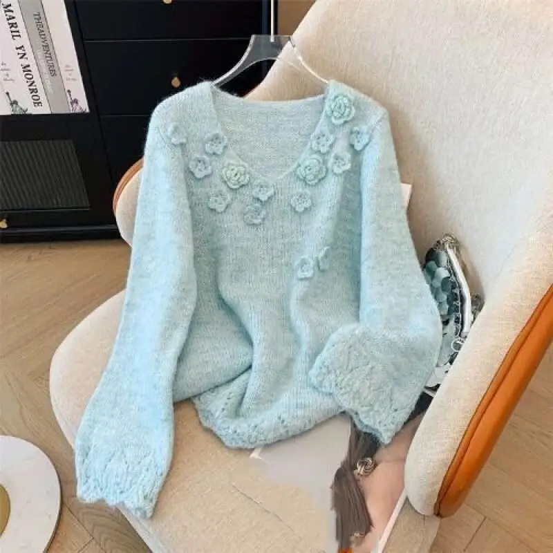 

Супер красивые кавайные модные топы с v-образным воротником для девочек, сексуальная повседневная женская одежда, уникальный вязаный свитер, женская одежда на открытом воздухе