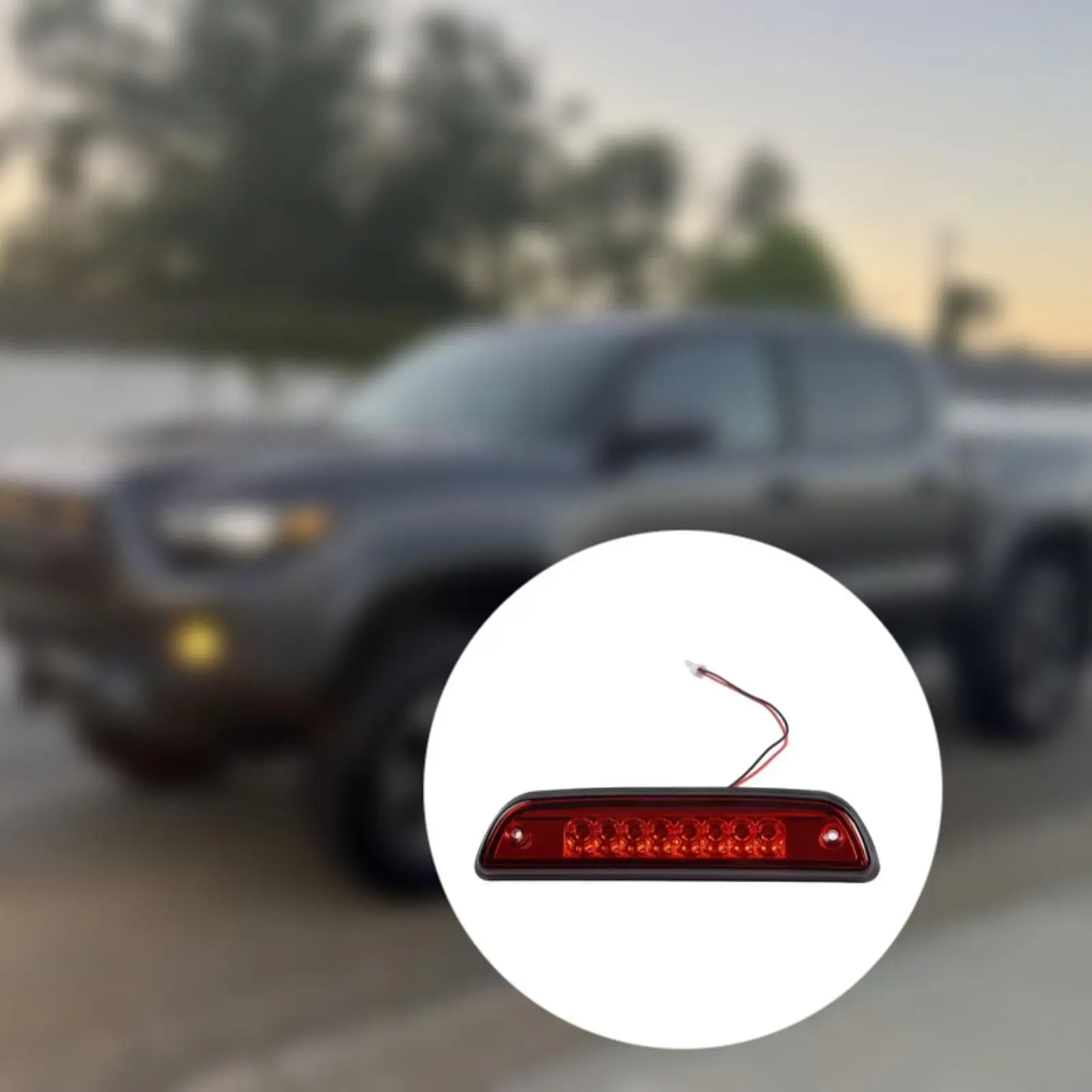 

High Level Brake Light Red Lens Black Housing LED Tail Light Assembly Vehicle Safety for Toyota for tacoma 1995-2017