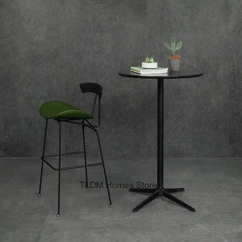 

Промышленная мебель со спинкой 의자 Железный современный винтажный барный стул Кухонные табуреты Скандинавский дизайнер Роскошный высокий барный стул для приема