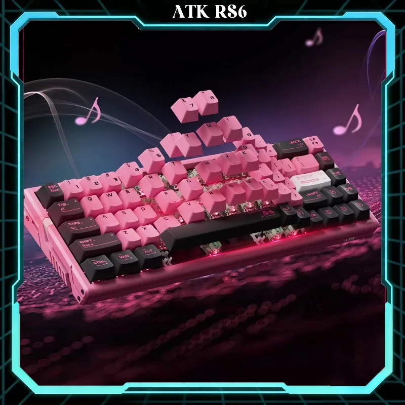 ATK RS6 Magnetic Switch Gaming Keyboard Full Aluminum CNC Hall Effect 8K Polling RT SOCD Wired Mechanical Keyboard for Valorant