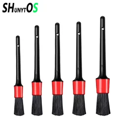 1/5pcs Car Cleaning Brush Kit Automotive Detail Brushes For Engine Dashboard Interior Detailing Brush Wheel Rims Clean Brush