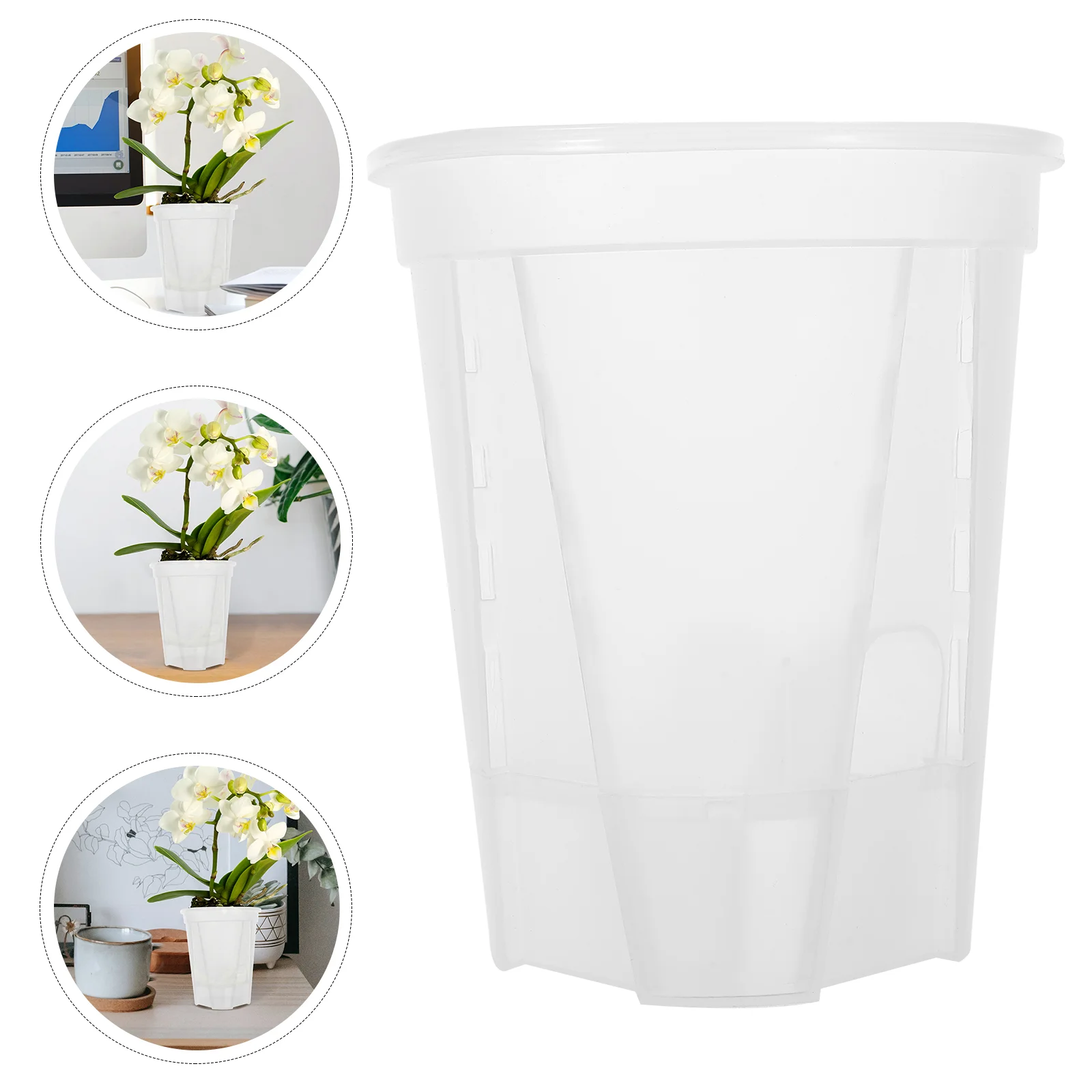 

5 Pcs Self-priming Flower Pot Watering Pots for Indoor Plants Flowerpot Orchid Planters Plastic Home Succulents Automatic House