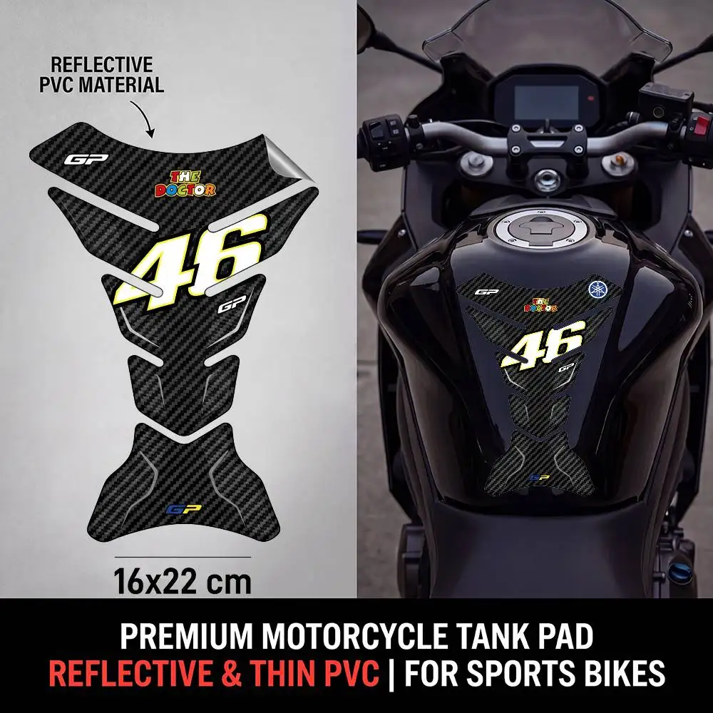 

FOR YAMAHA Motorcycle PVC Tank Pad Tank Cap Protector Racing Sticker Universal