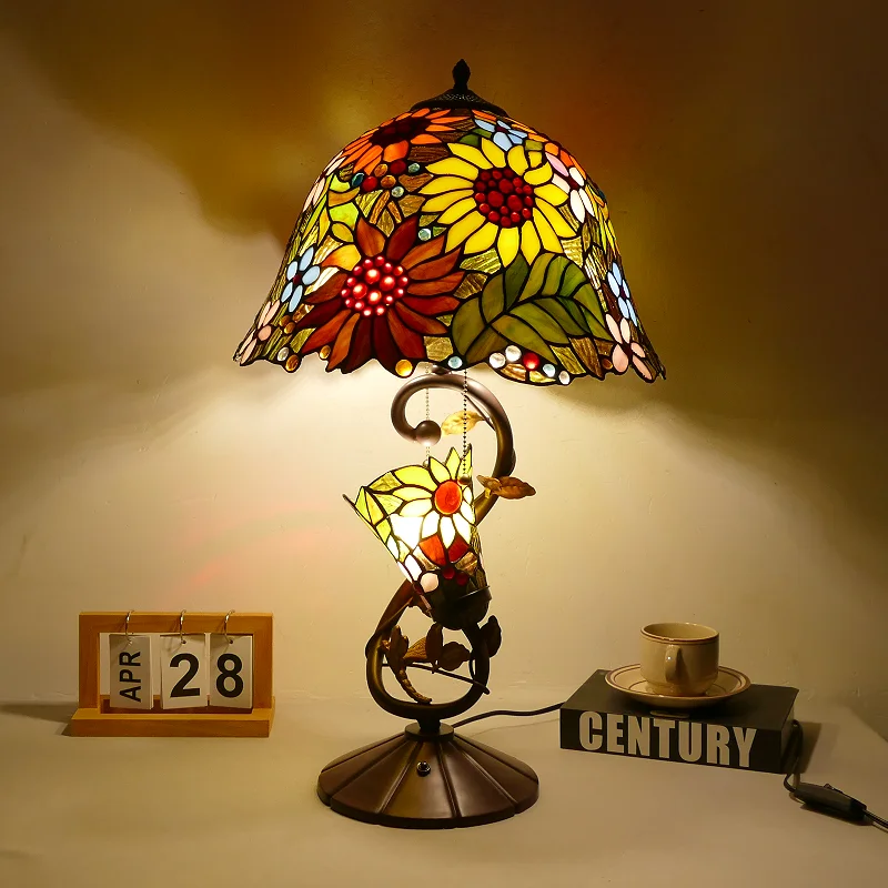 

Vintage decoration living room bedroom bedside lamp creative flower lamp wind romantic desk lamp
