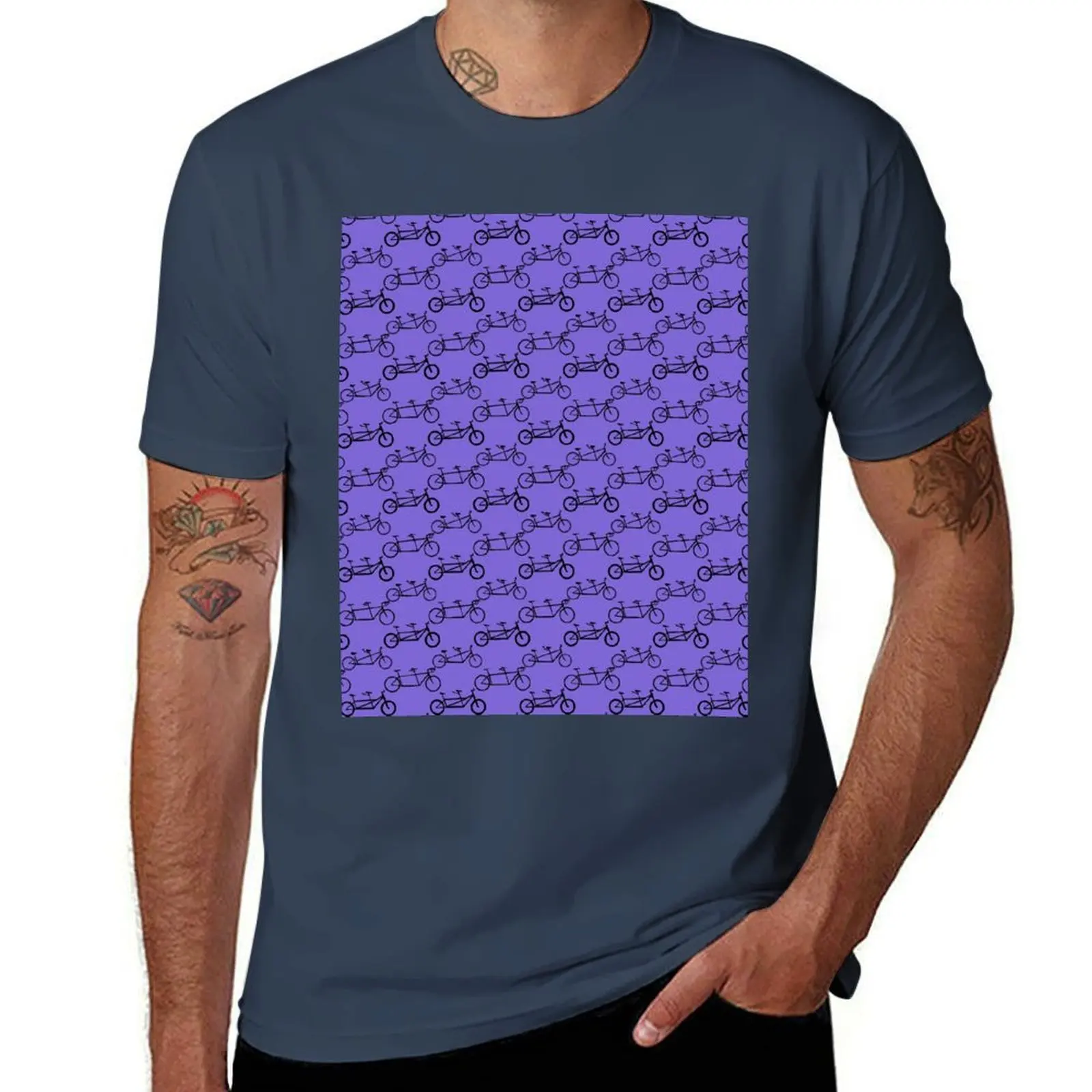 

Tandem types pattern - black on lavender T-Shirt t shirt man plain t shirt for man 100 percent cotton T-Shirt