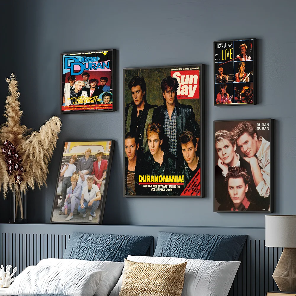 Pósteres de películas clásicas de Duran Duran, banda británica clásica, decoración Vintage para habitación, Bar, cafetería, decoración nórdica para el hogar