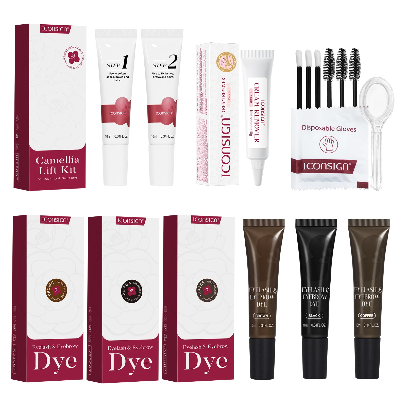 Lash Lift Kit，Eyebrow Tint & Eyelash Removal Paste，Pro Eyelash Perming & Brow Dye Kit| Long-Lasting | Easy Home Use | 3-in-1 Set