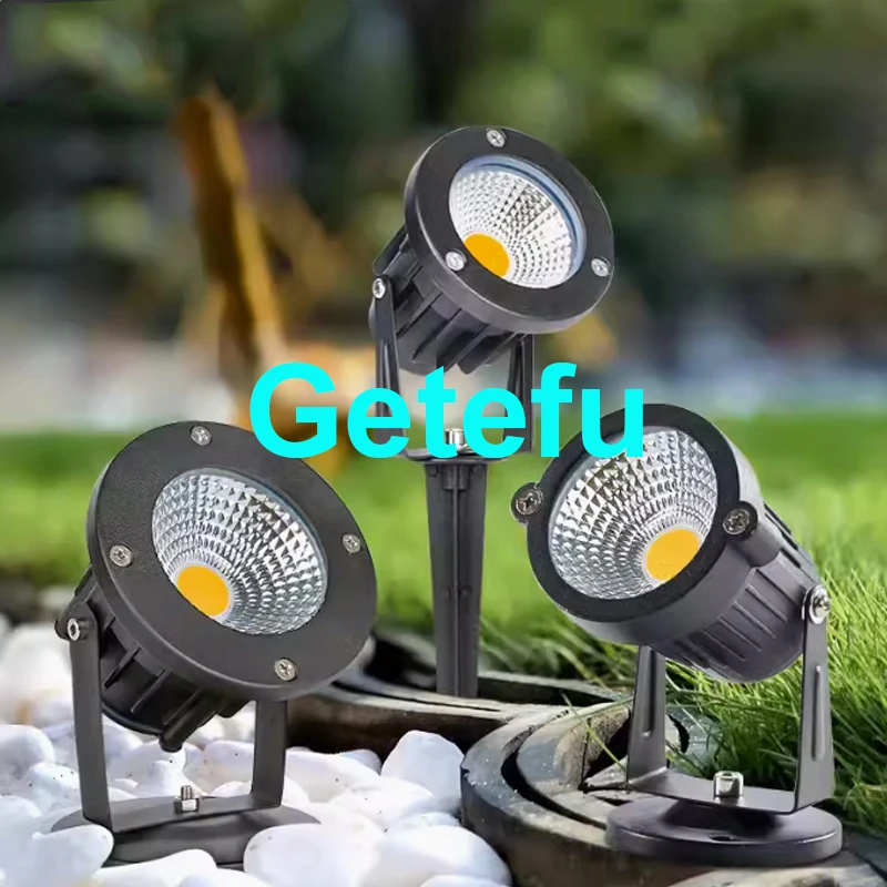 LED Cob Outdoor Garten Licht LED Rasen Lampe Spike 18W 15W 10W 7W wasserdichte Glühbirne AC220V 110V 12V Landschaft IP65 Weg Scheinwerfer – Detail 1