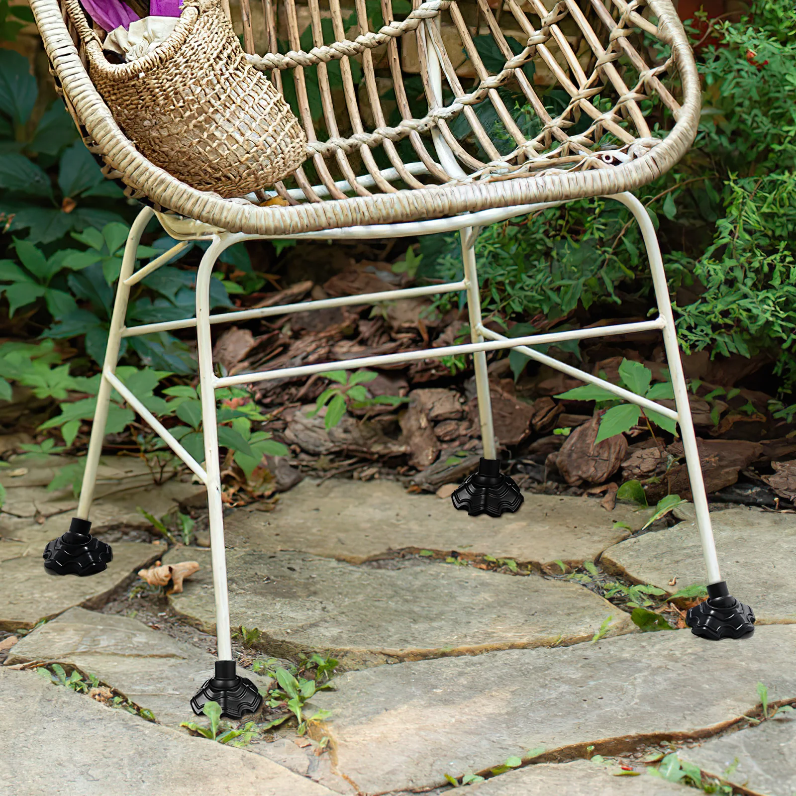 

4pcs Camping Chair Leg Protectors Anti-Sinking Covers For Stool Table Outdoor Use Durable Thickened Plastic Floor Covers For