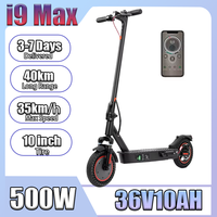 ISCOOTER i9Max Electric Scooter Max Motor 500W 10Ah Dual Shock Absorption Scooters 10in For Adult 35KM/H Honeycomb Tire Scooter