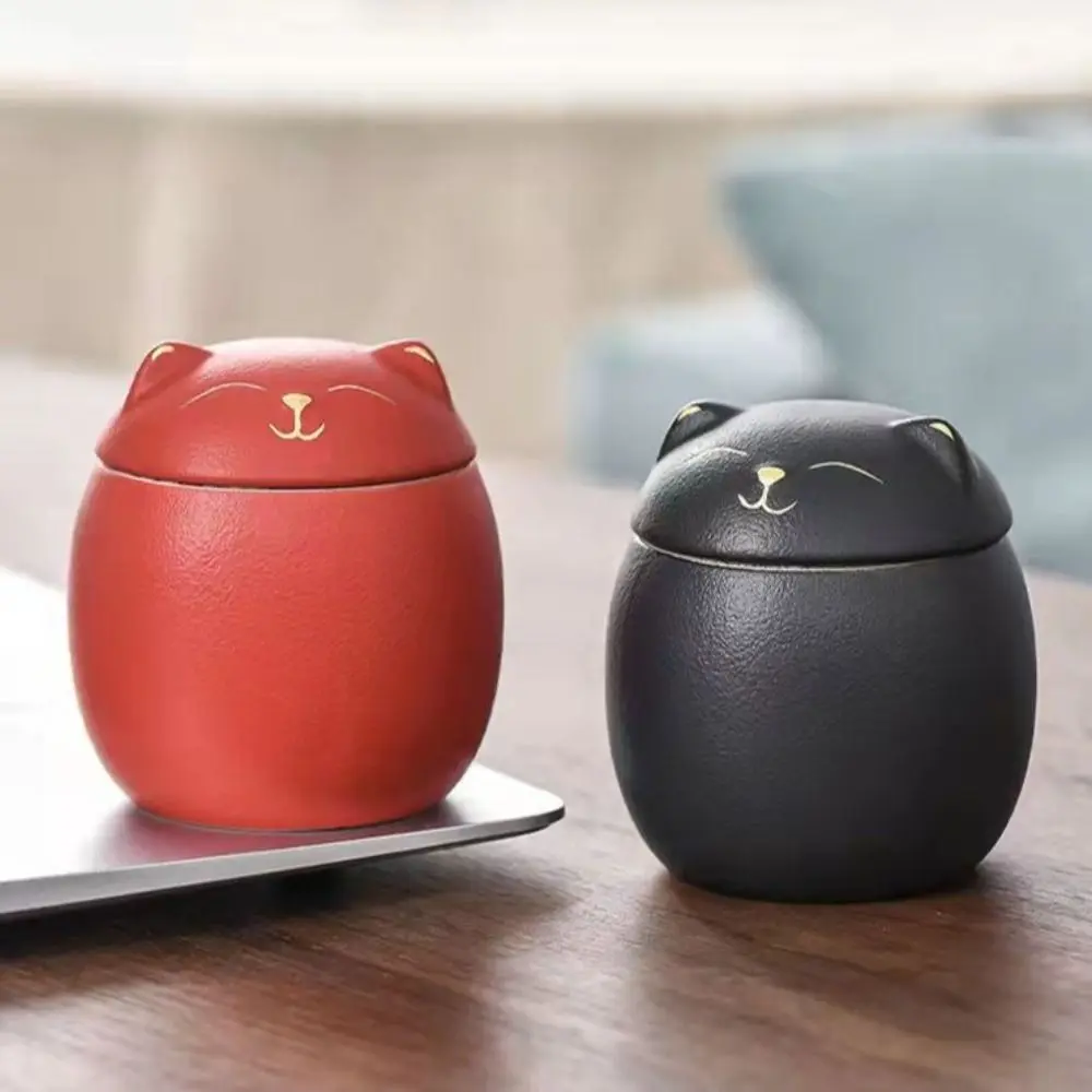 Ceramic Funeral Urn for Pets 200ml Dog/Cat Shape Dog Cat Cremation Urns Memorials Moisture Proof Ashes Storage Box