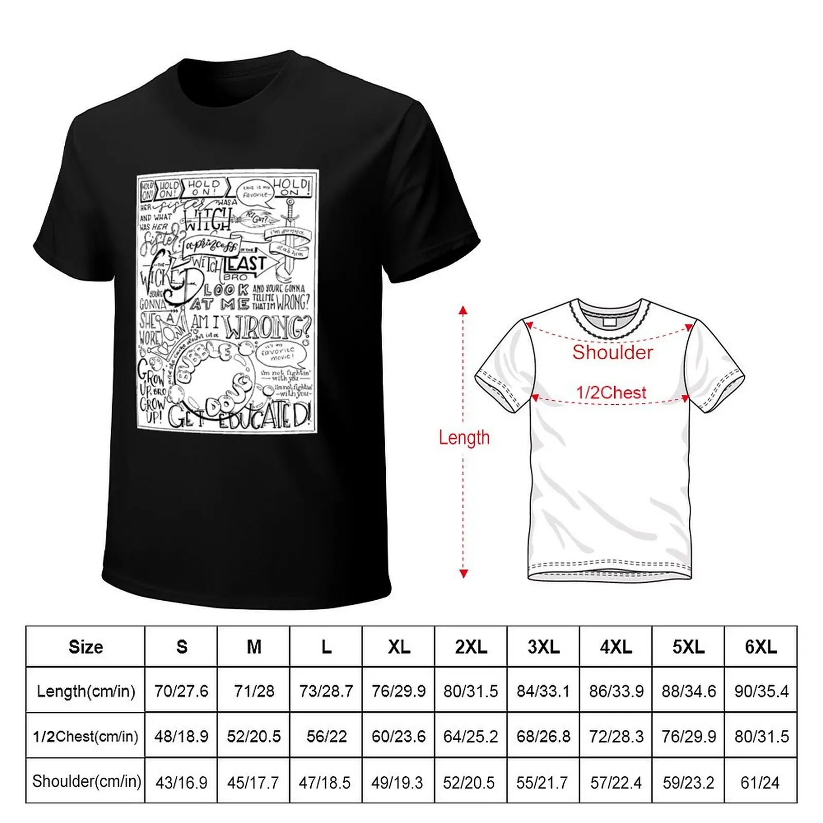 The Wicked Witch of the East Bro Hand Lettered T-Shirt Work Wear Breathable Tee