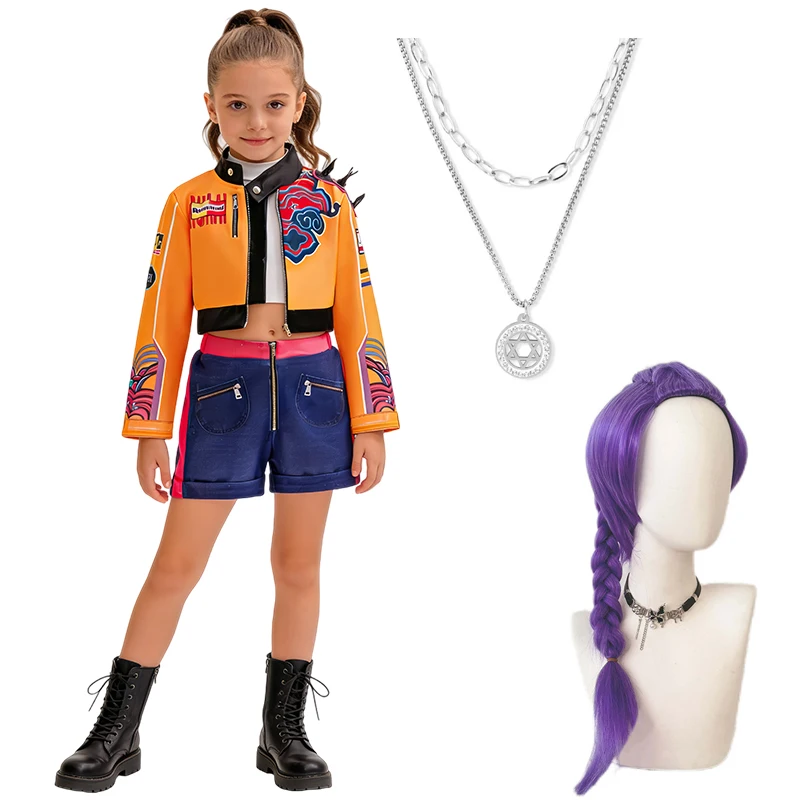 

Детский аниме-костюм KPop для девочек, костюмы для ролевых игр, полный комплект костюмов для Хэллоуина, праздничные костюмы, одежда, наряд