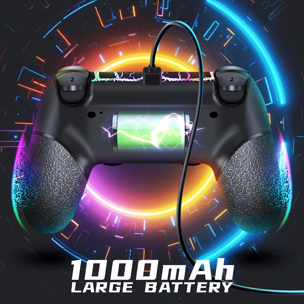 AceGamer manette de jeu sans fil double Vibration avec pavé tactile contrôleur Bluetooth pour PS4/PS3 Console ordinateur PC/Steam/IOS/Android