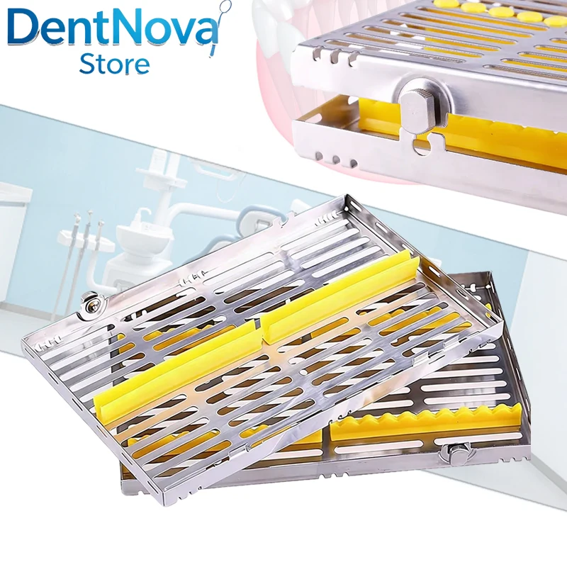 

Sterilization Rack Autoclavable Bur Cassette Box Dental Sterilization Tray Instrument Organizer