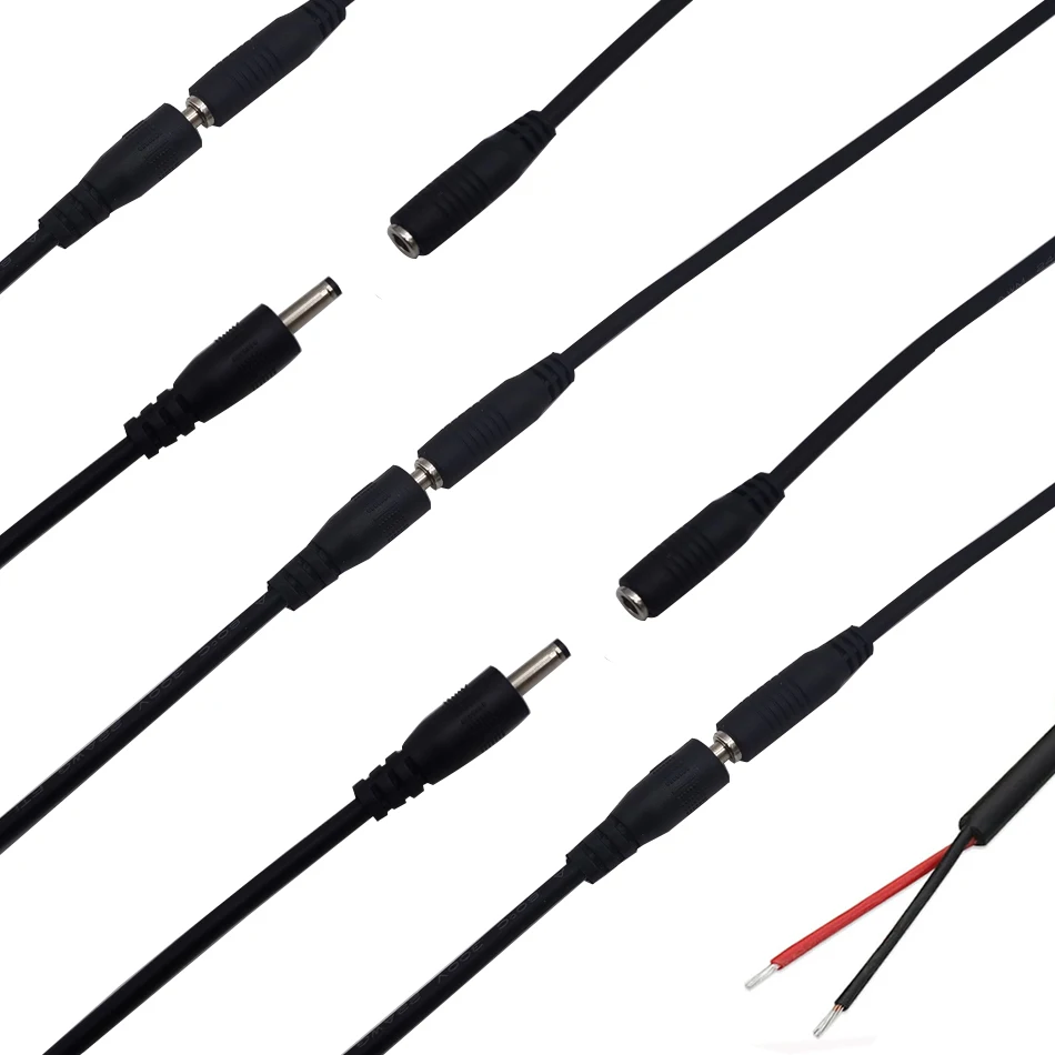 0.3m 3.5x1.35mm DC cable connector DC Power Plug with 22AWG extension wire DC Female Male Jack adapter