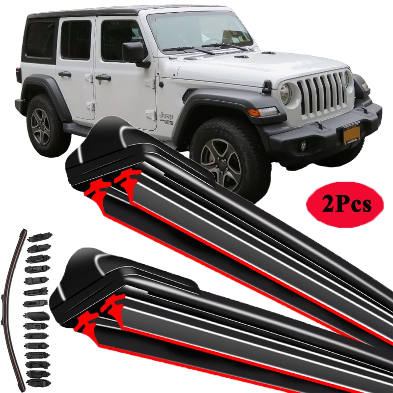 

For JEEP Wrangler JL 2018 2019 2020 Sport S Sahara Rubicon Car Wiper Blades Front Window Windscreen Windshield Car Accessories