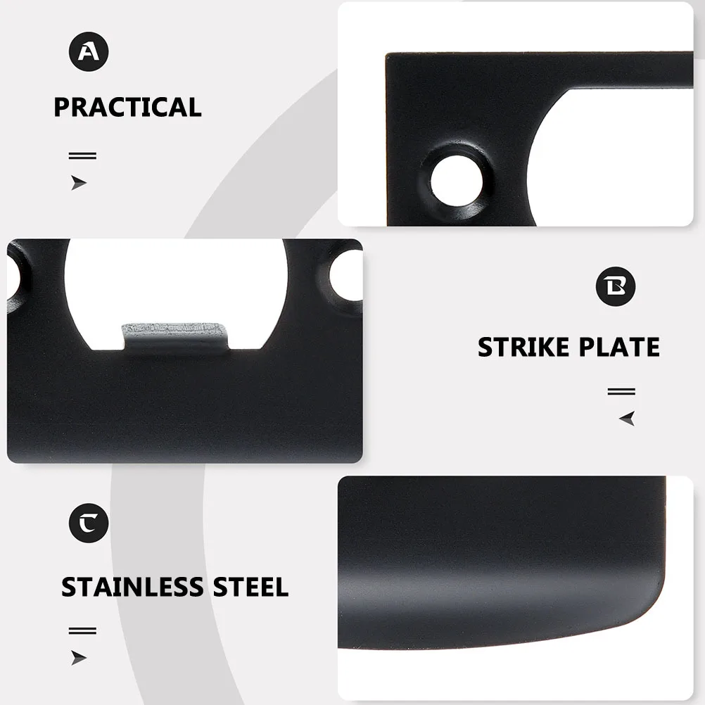 2 قطعة لوحة سترايك من الفولاذ المقاوم للصدأ لتعزيز ديدبولت للباب الأمامي قفل أمان طقم حماية لوحة تعزيز الباب