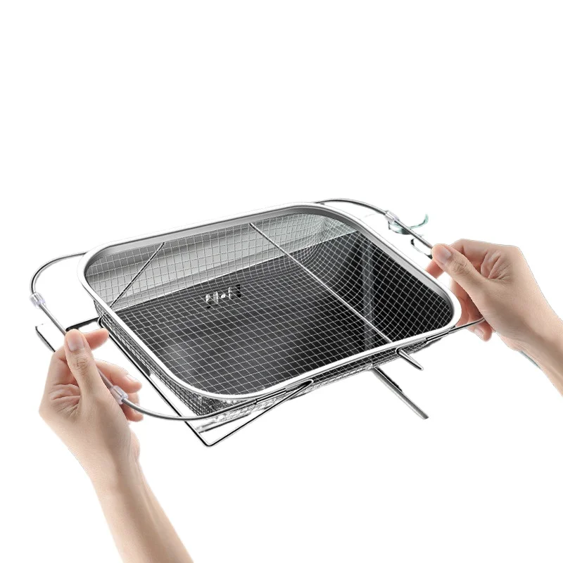 

LH stainless steel drain basket kitchen wash fruit wash vegetable basket retractable single rack