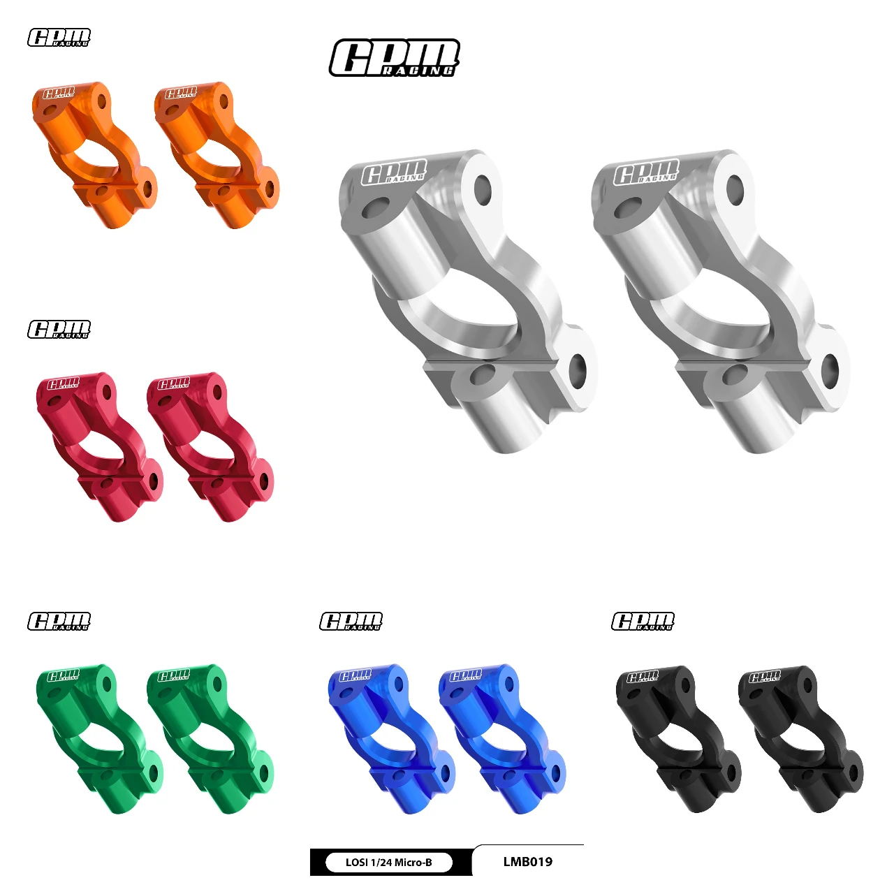 

GPM 7075 Alloy Front Caster Blocks For LOSI 1/24 Micro-B / 1/28 Micro-T 2S 2WD RTR