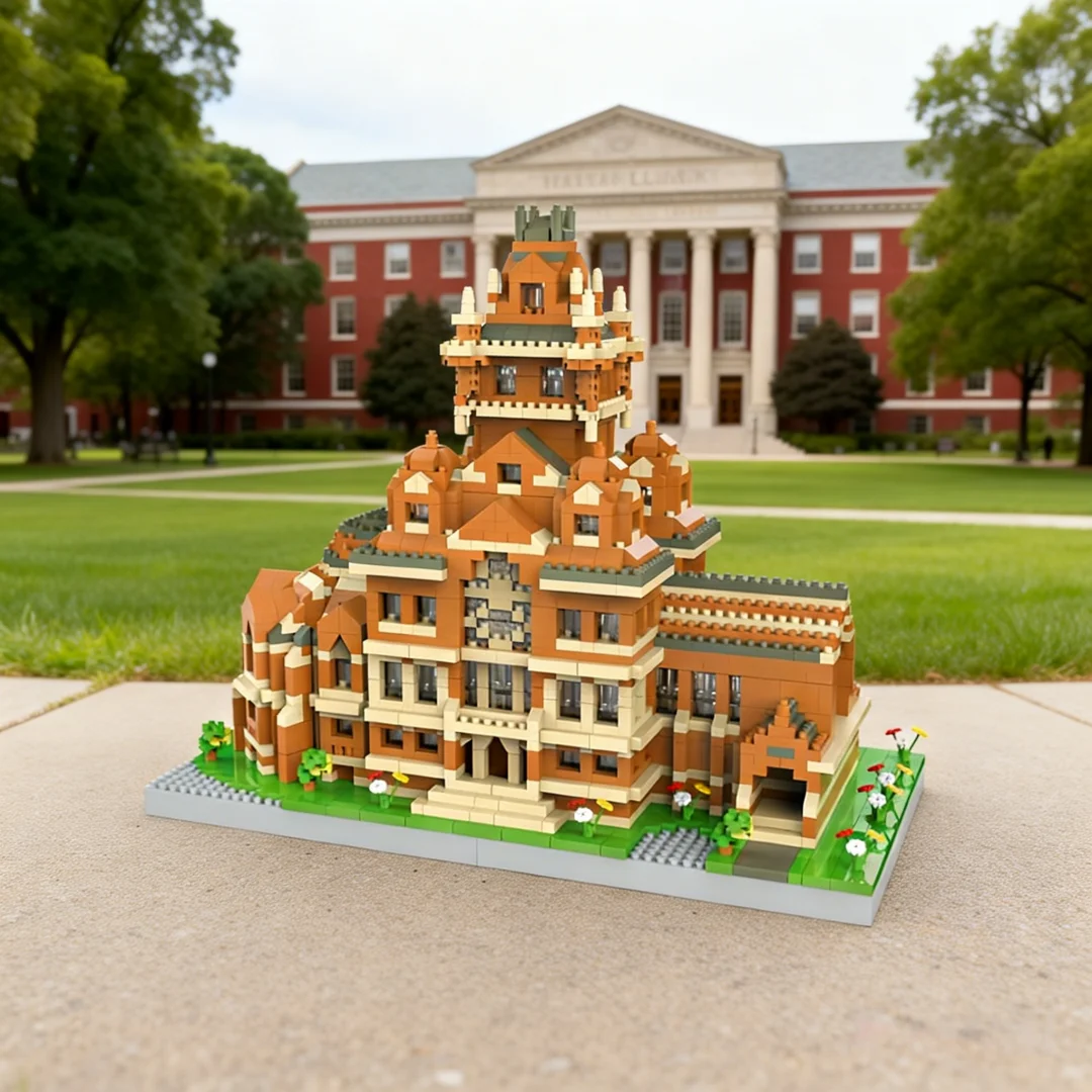 Harvard University Micro Building Blocks-Creative Desktop Decor,Assembly Puzzle Toy for Teens,Christmas/Birthday Gifts,Kill Time
