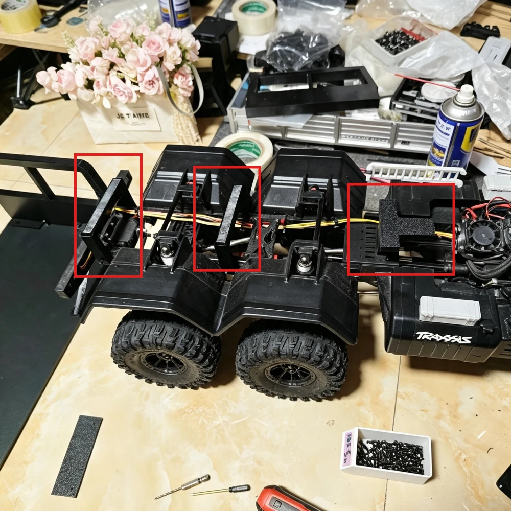 RC Offroad Mod Kit Flatbed Platform Bracket Luggage Guard Customized For 1/8 CROSSRC EMO X6 XL3 RC Crawler Decorative Accessory